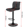 2/4/6x Swivel Bar Stools Height Adjustable Velvet Pub Chairs Kitchen Barstools