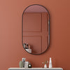 Oval Industrial Vanity Wall Makeup Mirror Framed Living Room Bathroom Decor