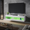 130cm Wall Mounted TV Unit Cabinet Floating TV Stand High Gloss With LED Lights