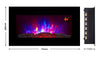2025 TRUFLAME™ 7COLOUR LED BLACK 72CM WIDE GLASS FLAT ELECTRIC WALL MOUNTED FIRE