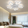 50W Dimmable LED Ceiling Light Flower 5 Head Chandelier Living Room with Remote