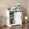 Sliding Barn Door Sideboard Storage Cabinet Coffee Bar TV Stand Farmhouse Style