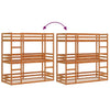 Triple Bunk Bed Wax Brown 80x200 Solid Wood Pine V7C8