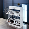 Shoe Storage Cabinet Cupboard 2 Cabinet with 1 Drawer Wooden Shoes Stand Rack