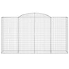 Arched Gabion Baskets 7 pcs 300x50x160/180 cm Galvanised Iron