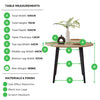 Koko Oak Wood Effect 100cm Round Dining Table Black Legs Scandi Compact
