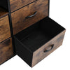 Industrial Rustic Wood Storage Cabinet Fabric Chest Of Drawer Bedroom Dresser
