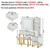Dressing Table White Desk Makeup Vanity Table Drawers Stool Set Shelf Dresser