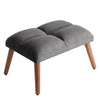Lazy Chair with Footstool Relax Lounge Chair Accent Armchair Sofa Chair Grey