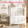 Eco-friendly PP Newborn Cot Bed Baby Bedside Bassinet Crib Infant Storage Drawer