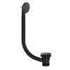 Matt Black Round Thermostatic Shower Kit Basin Tap Waterfall Bath Filler & Waste