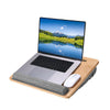 Wood Desk Portable Laptop Desk Tray Knee Pillow Table Ipad Slot Writing Table