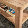Coffee Table Open Shelf Wood Living Room Furniture Oak Effect Rectangular Unit