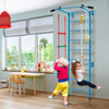Kids Stall Bars Set Swedish Wall Ladder Steel Home Wall Gym Climbing Play Set