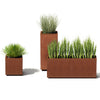 Metal Cube Planter Garden Corten Steel Plant Flowers Pot In & Outdoor Square Box