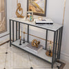 Slim Marble Console Table 2Tier Telephone Sofa Table Hallway Table Storage Shelf