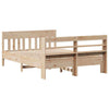 Bed Frame with Headboard 150x200 King Size Solid Wood Pine M4G6