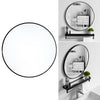 Large Round Wall Mounted Mirror Circular Unit with Black/Gold/Silver Steel Frame