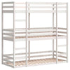 Tripe Bunk Bed White 80x200 Solid Wood Pine W9J1