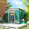 Garden Shed Outdoor Storage Tool Organizer w/ Double Sliding Door