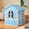Wooden Kids Playhouse w/Door Window IndoorOutdoor Garden Activity Center Fun Toy