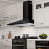 90cm Black Tower Chimney Cooker Hood Kitchen Extractor Fan In Stainless Steel