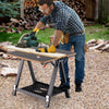 2-in-1 Folding Work Table & Sawhorse 8 Adjustable Heights Workbench Workstation