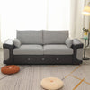 2/3 Seater Soft Fabric Deep Seat Sofa Settee Large Armrest Living Room Office