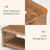 Solid Wood Coffee Table for Living Room, 47.24" Rectangular Low Cocktail Table