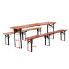 3 Piece Wooden Folding Beer Picnic Dining Outdoor Table Bench Set 2.2m