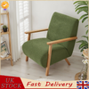 Comfy Armchair Stylish Modern Living Room Accent Chair Wood Frame Armchair Green