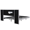 Double Plush Velvet Upholstered Bed Frame 4ft6 with Headboard & LED Lights Grey