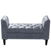 Button Upholstered Chaise Bench Storage Bed End Stool Chair Window Seat Footrest