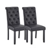 1/2/4/6 Dining Chairs Armchair High Back Linen/Velvet Upholstered Wood Legs Home