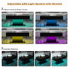 Black High Glos Coffee Table w/ LED Light Rectangular Living Room Modern