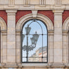 Window Style Wall Mirror Glass Windowpane Metal Frame Indoor Outdoor Decoration