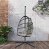 Hanging Rattan Egg Chair With Stand Swing Foldable with Cushion Outdoor/ Indoor