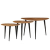 Solid Acacia Wood Coffee Table Set 3 Piece Living Room Furniture Stand