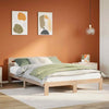 Bed Frame without 135x190 Double Solid Wood Pine Q3C4