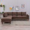 L-Shaped Corner Sofa, Sectional Couch with Built-in USB Port Chaise