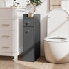 Small Bathroom Storage Cabinet 4-Tier Narrow Toilet Side Storage Cabinet-Grey
