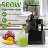 Electric Juicer Machine Juice Fruit Squeezer Slow Masticating Brush Pulp Cup UK