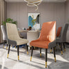 Dining Chairs 2/4Pcs Modern Leather High Back Sturdy Metal Legs Home Office Cafe