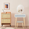Modern LED Lighted Dressing Table Set 3 Mode Mirror Makeup Table with Stool Grey