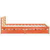 Bed Frame with Drawers Wax Brown 120x200 Solid Wood Pine M8C9