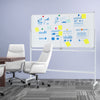 180x90CM Rolling Whiteboard on Wheels Double-Sided Magnetic Whiteboard