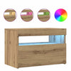 TV Cabinet with LED Lights Artisan Oak 60x35x40 cm Engineered Wood