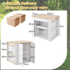 Modern Kitchen Island Wooden Floor Sideboard Buffet Server Cabinet w/ Drawer