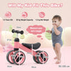 Baby Balance Bike 4 Wheels Toddler Ride On Toys Infant Walker Training Pink