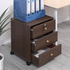 Mobile 3 Drawers Filing Cabinets Printer Stand Pedestal Lockable Bedside Table